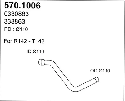 Tubo de escape ASSO 570.1006