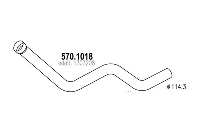 Tubo de escape ASSO 570.1018
