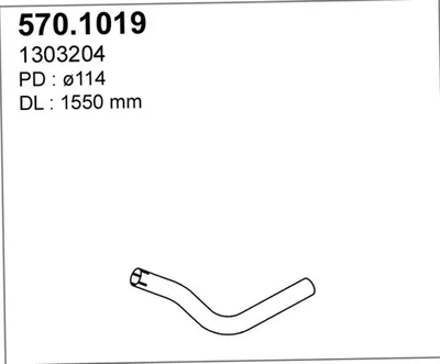 Tubo de escape ASSO 570.1019