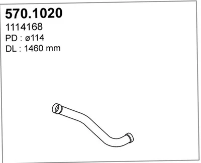 Tubo de escape ASSO 570.1020