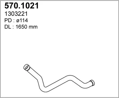Tubo de escape ASSO 570.1021