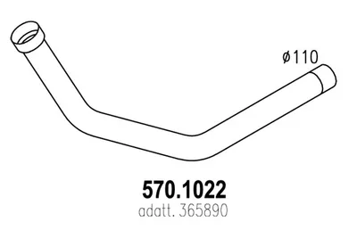 Tubo de escape ASSO 570.1022