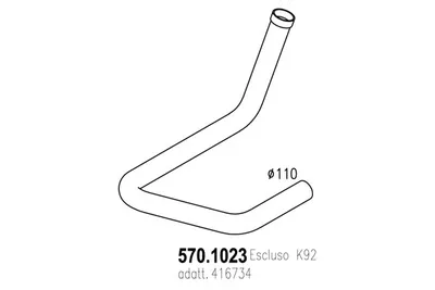 Tubo de escape ASSO 570.1023