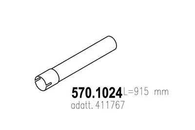 Tubo de escape ASSO 570.1024