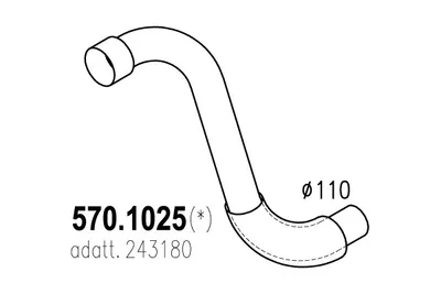 Tubo de escape ASSO 570.1025