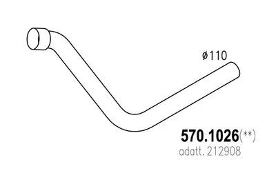 Tubo de escape ASSO 570.1026