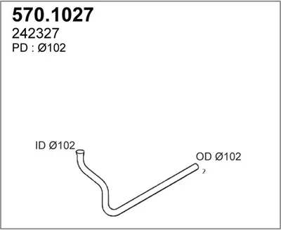 Tubo de escape ASSO 570.1027