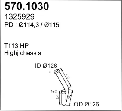Tubo de escape ASSO 570.1030