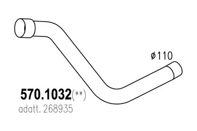 Tubo de escape ASSO 570.1032
