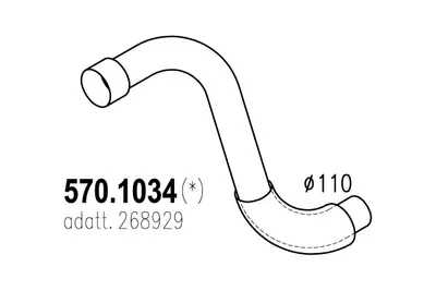 Tubo de escape ASSO 570.1034