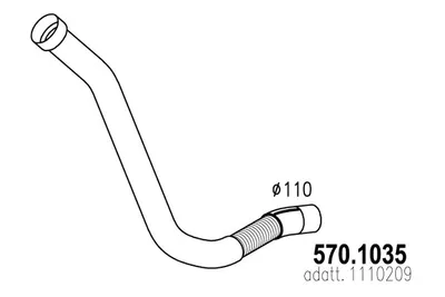 Tubo de escape ASSO 570.1035