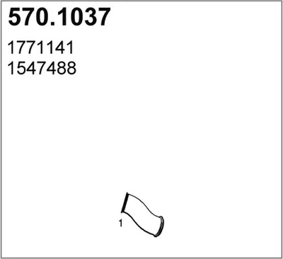 Tubo de escape ASSO 570.1037