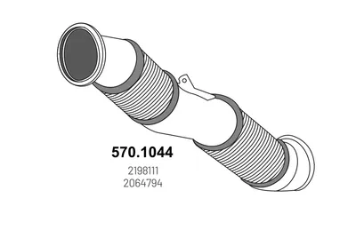 Tubo de escape ASSO 570.1044
