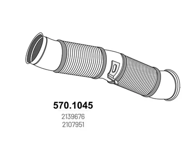 Tubo de escape ASSO 570.1045