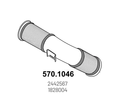 Tubo de escape ASSO 570.1046