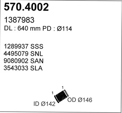 Unión flexible, escape ASSO 570.4002