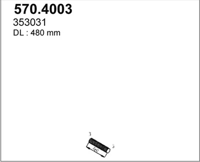 Unión flexible, escape ASSO 570.4003