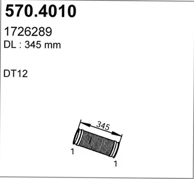 Unión flexible, escape ASSO 570.4010