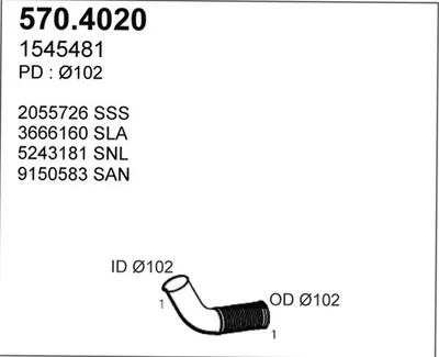 Unión flexible, escape ASSO 570.4020