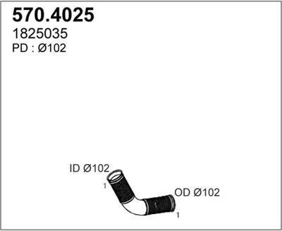 Unión flexible, escape ASSO 570.4025