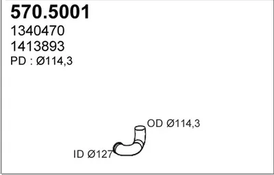 Tubo de escape ASSO 570.5001