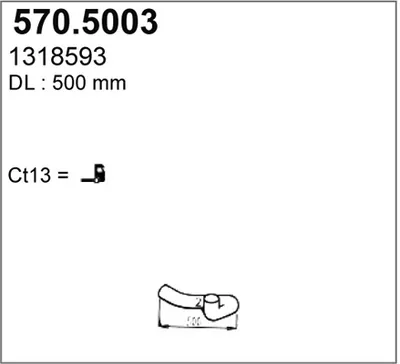 Tubo de escape ASSO 570.5003
