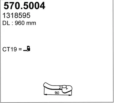 Tubo de escape ASSO 570.5004
