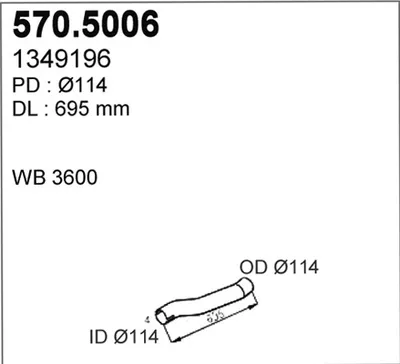 Tubo de escape ASSO 570.5006