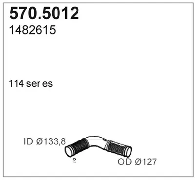 Tubo de escape ASSO 570.5012