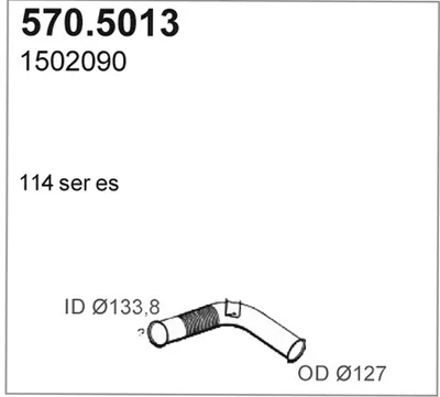 Tubo de escape ASSO 570.5013