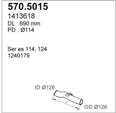 Tubo de escape ASSO 570.5015