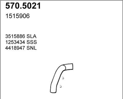 Tubo de escape ASSO 570.5021