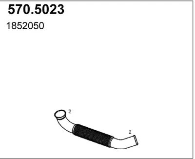 Tubo de escape ASSO 570.5023