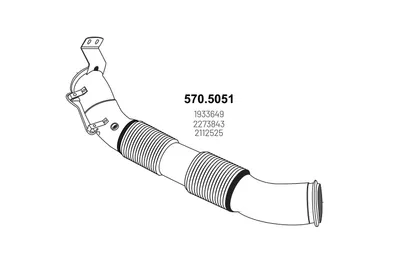 Tubo de escape ASSO 570.5051