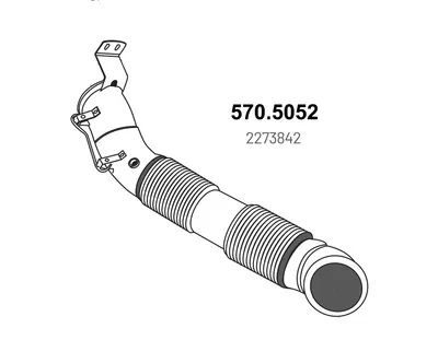 Tubo de escape ASSO 570.5052