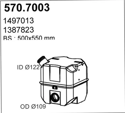 Silenciador central/posterior ASSO 570.7003