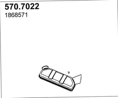 Silenciador central/posterior ASSO 570.7022