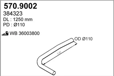 Tubo de escape ASSO 570.9002