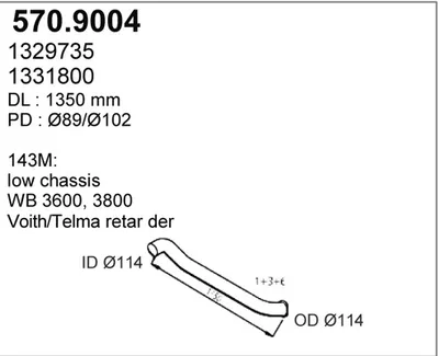 Tubo de escape ASSO 570.9004