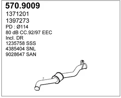 Tubo de escape ASSO 570.9009