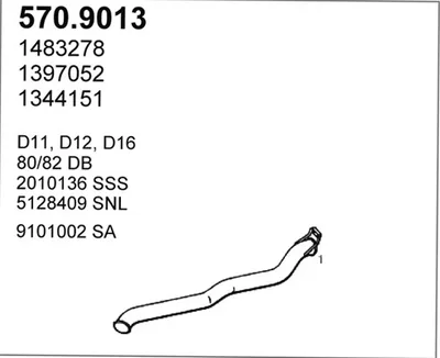 Tubo de escape ASSO 570.9013