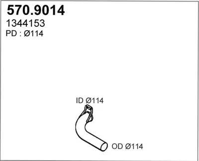 Tubo de escape ASSO 570.9014