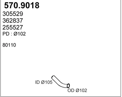 Tubo de escape ASSO 570.9018