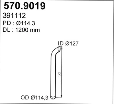 Tubo de escape ASSO 570.9019