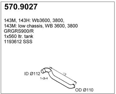 Tubo de escape ASSO 570.9027