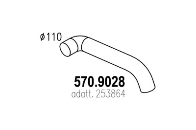 Tubo de escape ASSO 570.9028