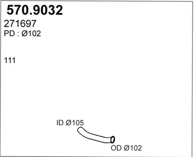 Tubo de escape ASSO 570.9032