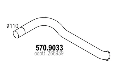 Tubo de escape ASSO 570.9033