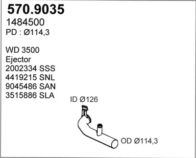 Tubo de escape ASSO 570.9035