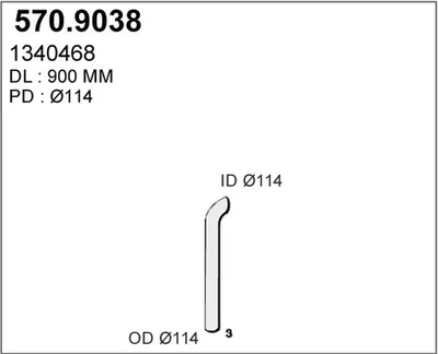 Tubo de escape ASSO 570.9038
